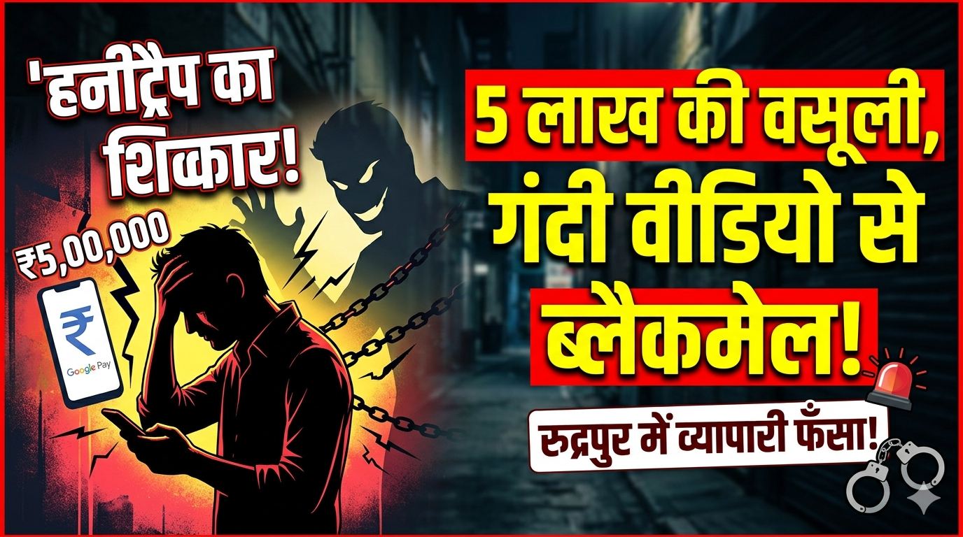 रुद्रपुर में ‘हनीट्रैप’ में फंसा व्यापारी, लाखों की वसूली 